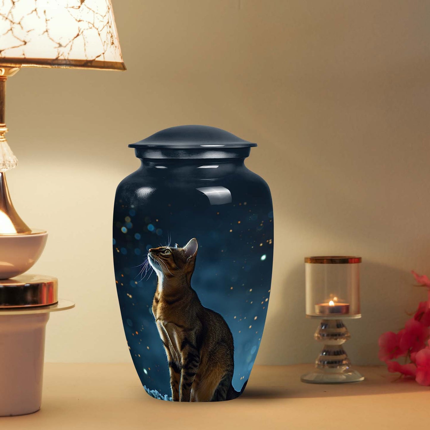 Personalized Pet Cremation Urn for Pet Ashes - 6-inch, 40 cu in - Yatskia