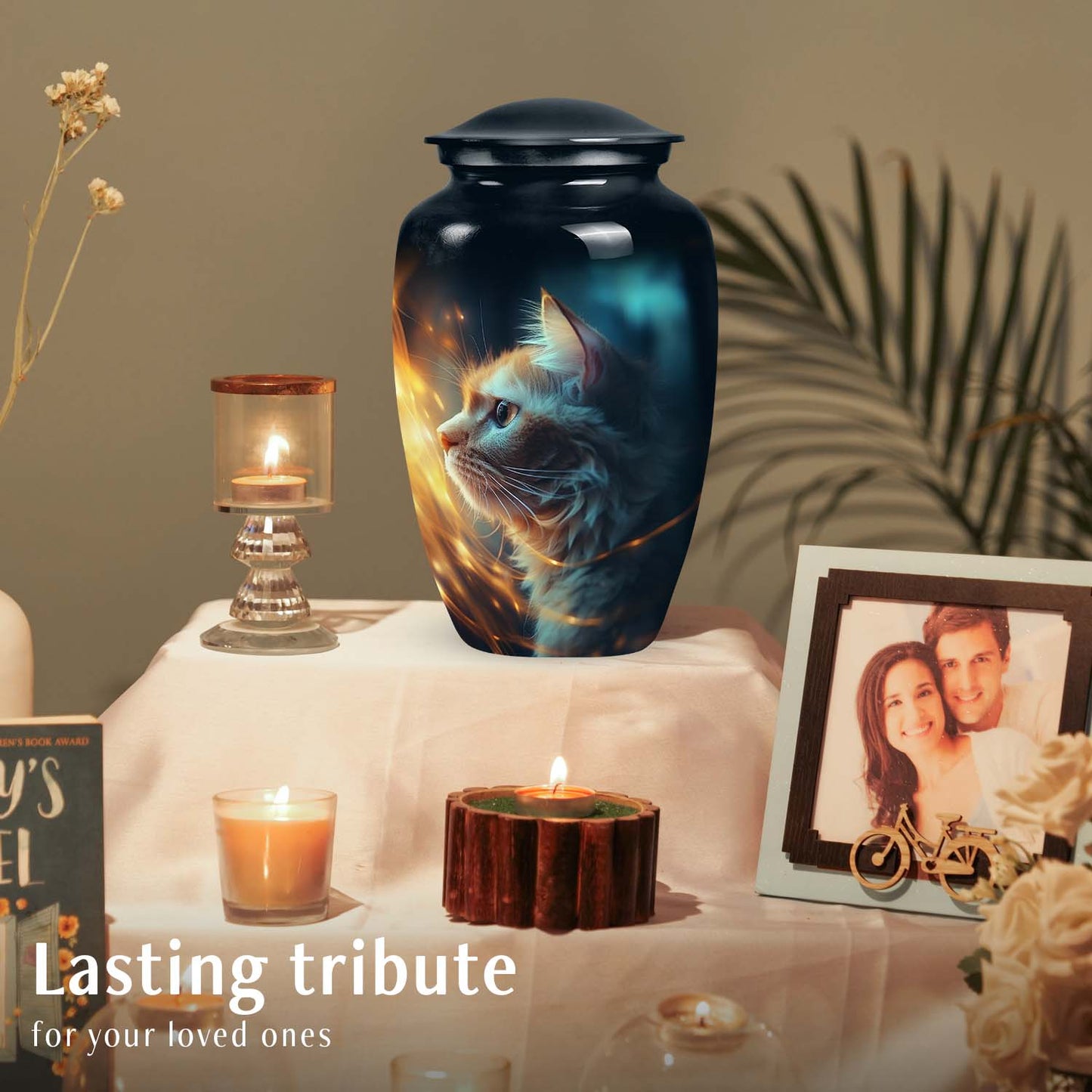 Personalized Cat Cremation Urn for Pet Ashes -  Yatskia