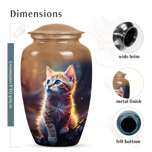 Ginger Cat Urn for Beloved Pet - Cremation Urns for Cats