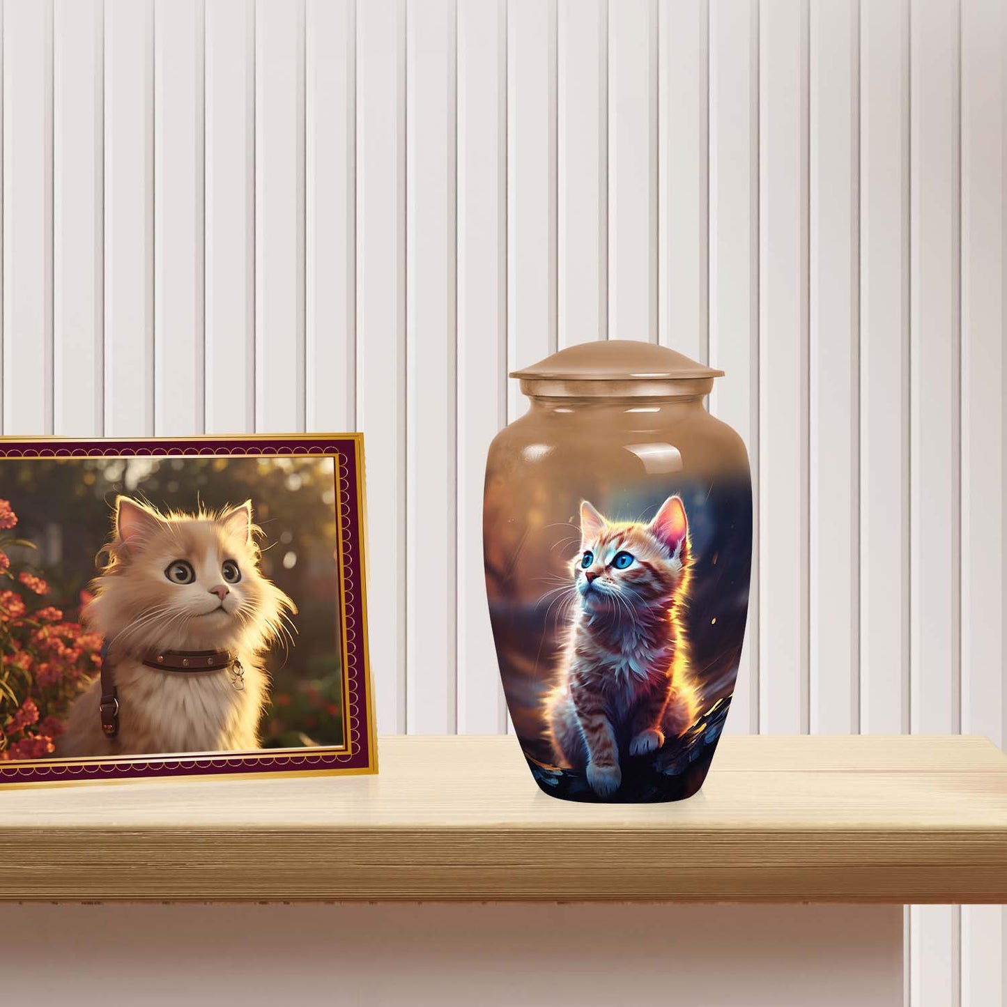 Personalized Pet Cremation Urn for Pet Ashes - 6-inch, 40 cu in - Yatskia