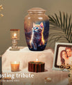 Ginger Cat Urn for Beloved Pet - Cremation Urns for Cats