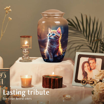 Personalized Pet Cremation Urn for Pet Ashes - 6-inch, 40 cu in - Yatskia