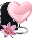Pink Plain Custom Cremation Urn for Ashes - Plain Personalized Memorial Urn