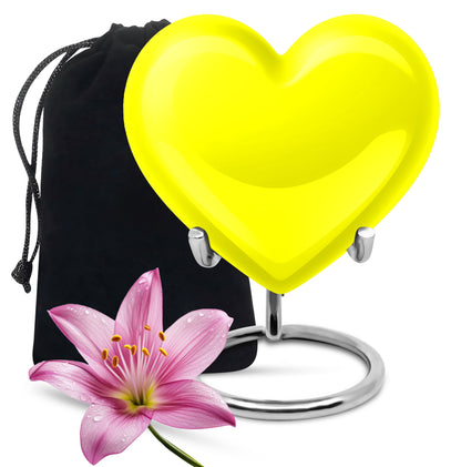 Yellow Personalized Artistic Cremation Urn for Human Ashes - Yatskia