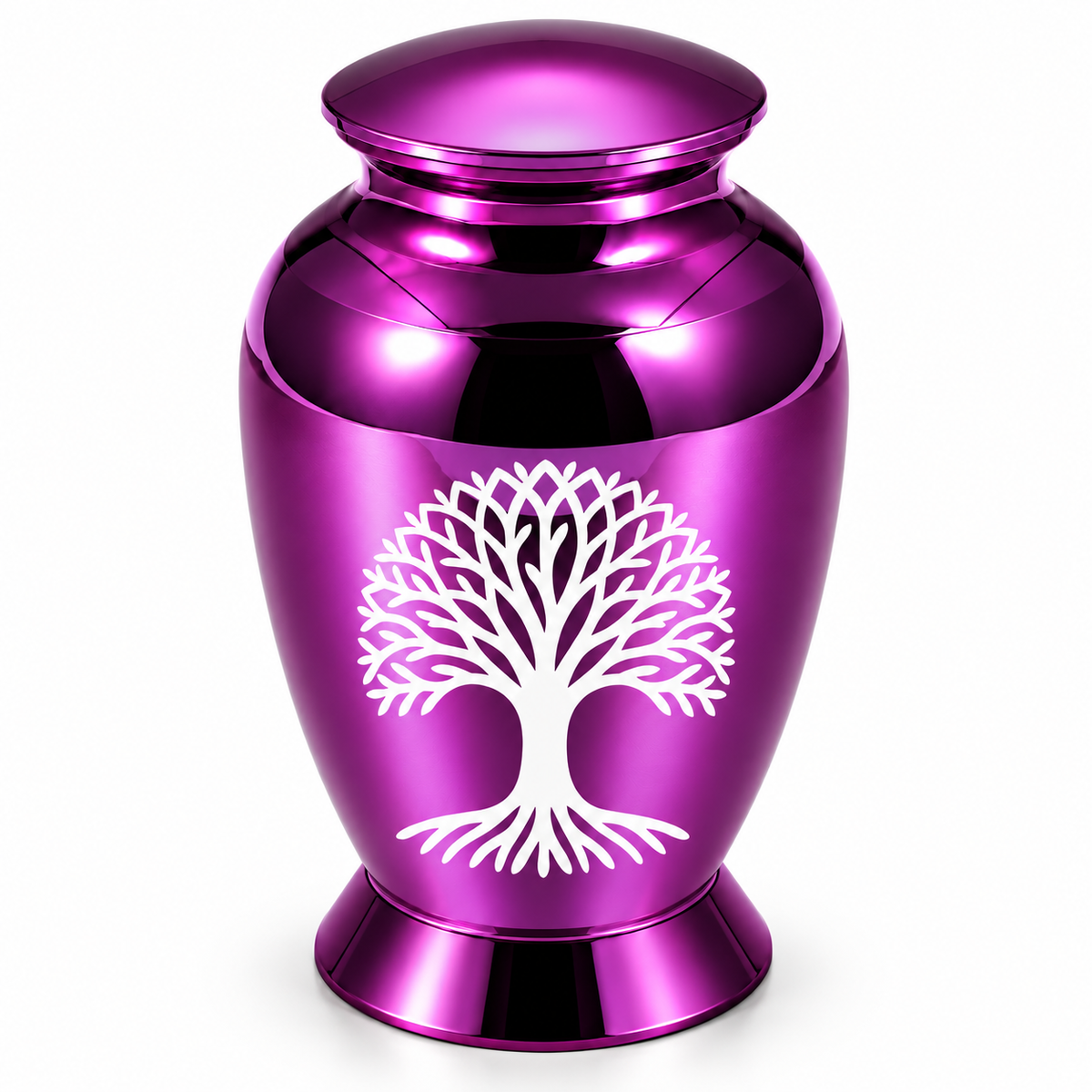 Keepsake Embrace Pearl Purple Tree of Life Cremation Urn