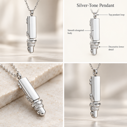 Rectangular Memorial Urn Necklace for Ashes