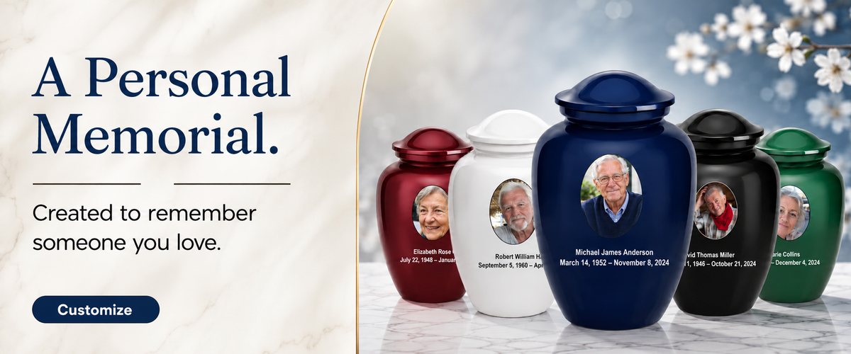 A personal memorial. Created to remember someone you love. Personalized urn design examples.